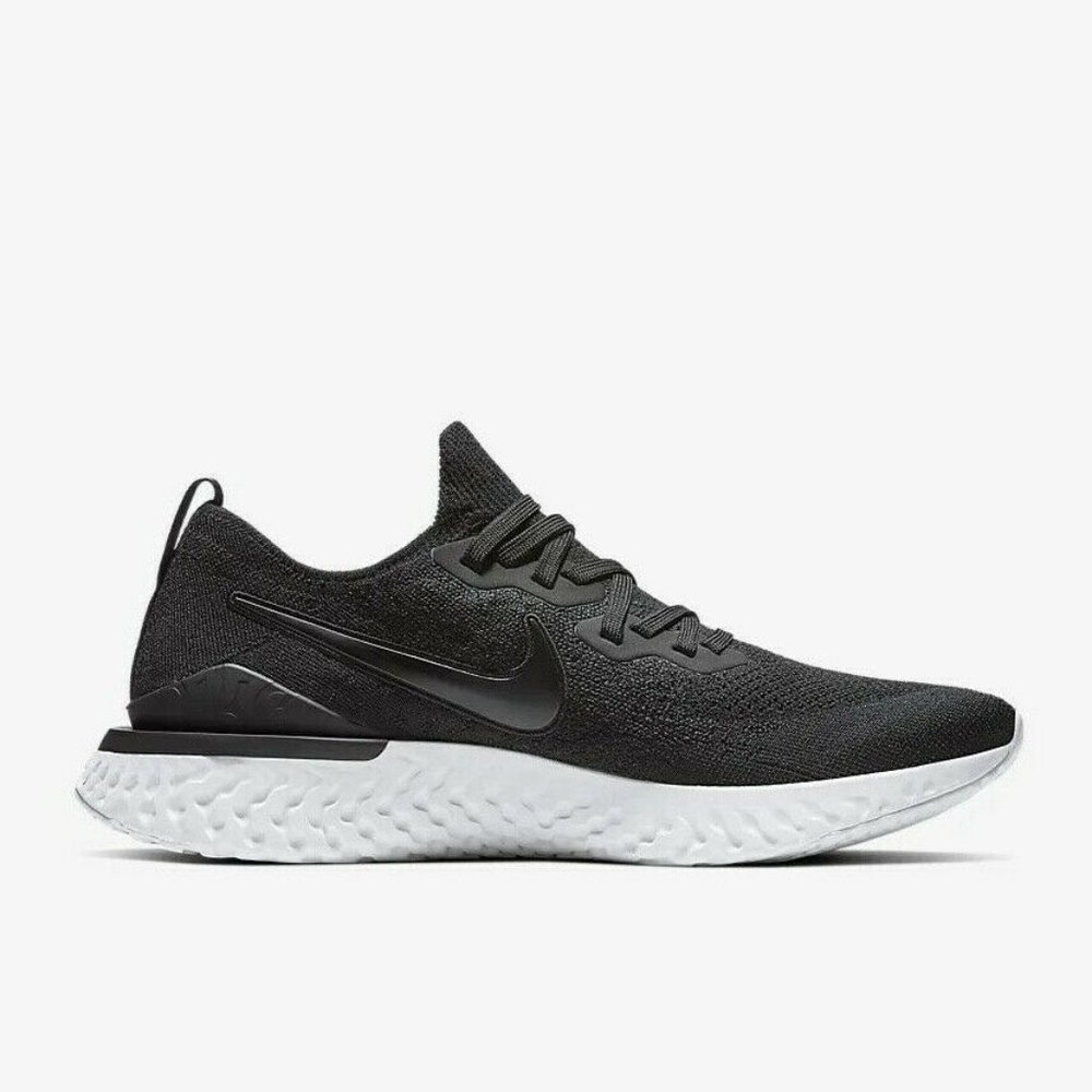 Nike Epic React Flyknit 2 Black Grey White Men's - Picture 4 of 7